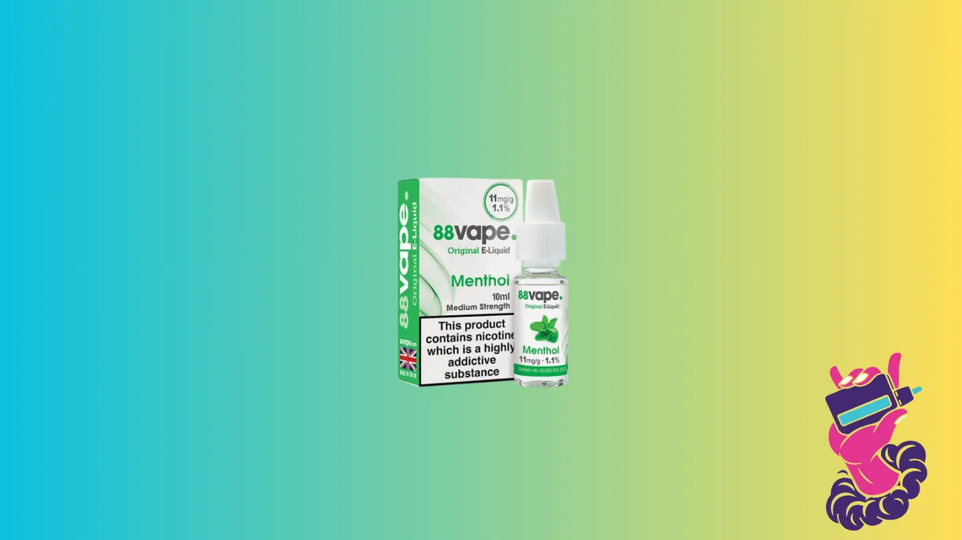 88 Vape £1 e-liquid bottles in a row
