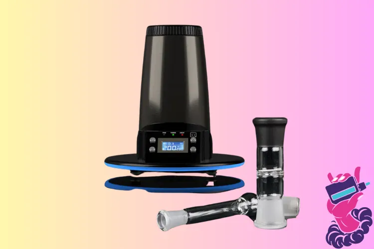 Arizer Extreme Q desktop vaporizer with whip and balloon attachments